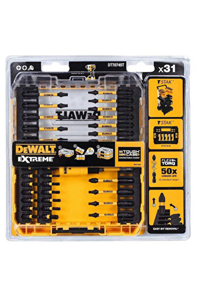 Dewalt 14 Degrees East Set de 31 de biți de impact Flextorq Cod TX: DT70745T