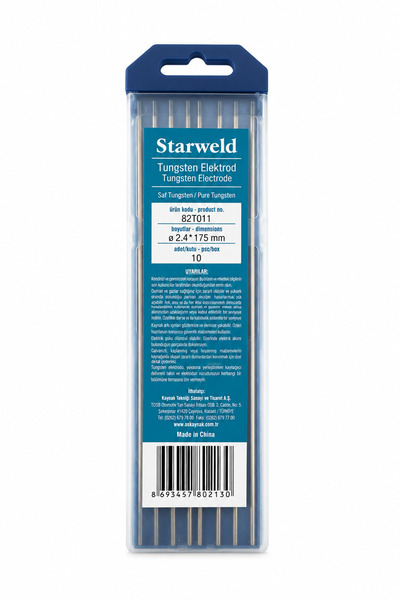 Askaynak STARWELD Tungsten Elektrod 2.0x175 mm 5 Adet 82T011 Argon Kaynak Ele...