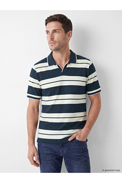 LC Waikiki Peak New Season Polo Neck Striped Pique Men's T-Shirt