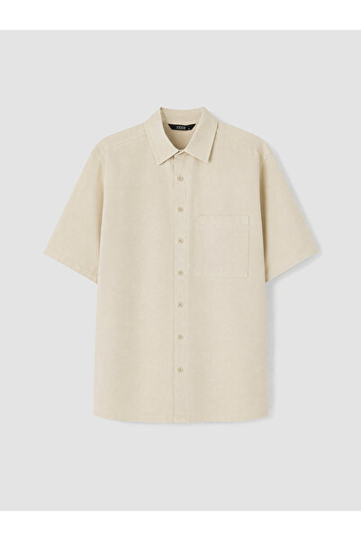 LC Waikiki Nevavm Relax Fit Poplin Men's Shirt with Difference