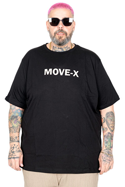 ModeXL Mode XL Plus Size T-Shirt Bis Ovratnik Move-X U26114 CRNA