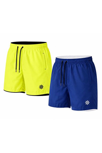 atlanticsport Men's Swim Shorts 2-Piece Swim Shorts with Rudder Print