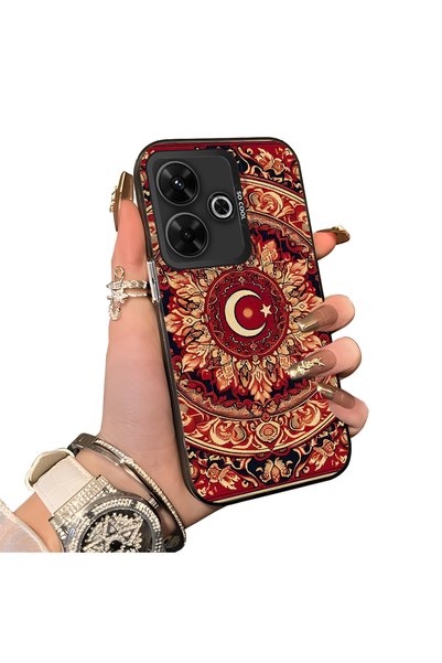 ucuc Xiaomi Poco M6 4g Compatible Hard Acrylic Back Silicone Edge Lens Protection Case
