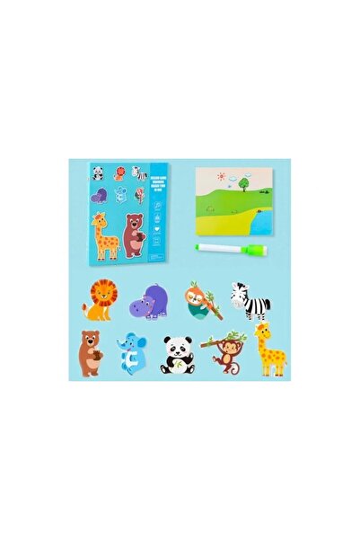 ETOY Set educativ 2 in 1 cu tabla magnetica de animale si tabla de desenat pe...