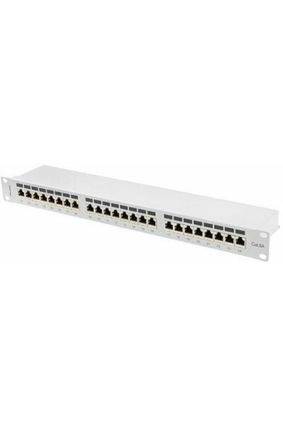 Lanberg Πάνελ διανομής για rack 1U 19 " με 24 θύρες Cat6a Γκρι Κωδικός: PPSA-...