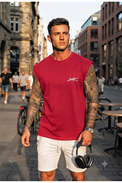 FAVORİST Limited Edition Printed Men's Zero Sleeve T-Shirt (100% Combed Cotton)