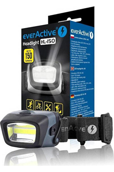 everActive Επαναφορτιζόμενος Φακός Κεφαλής LED IPX4 με Μέγιστη Φωτεινότητα 15...
