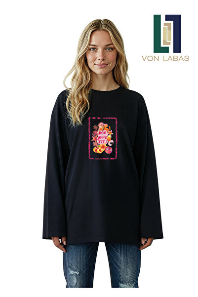 Grafftee Clothing تيشيرت بأكمام واسعة وطويلة، مصنوع من القطن بنسبة 100%، مطبو...
