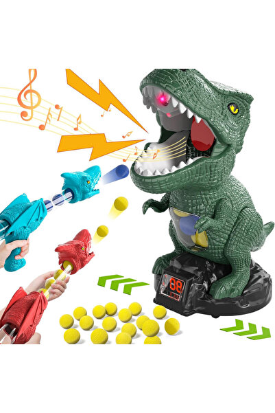 Simply Joy Pistol de jucărie cu dinozauri, Simply Joy, cu țintă, pentru băieț...