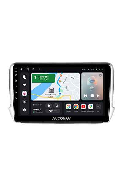 AUTONAV Navigație Android GPS dedicată Peugeot 208 2012-2018, Model Clasic, S...