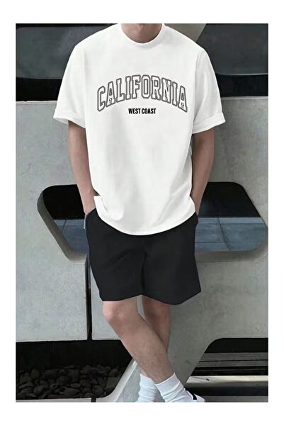 cto your style Men's California West Coast Printed Shorts Set 100% Cotton Sho...