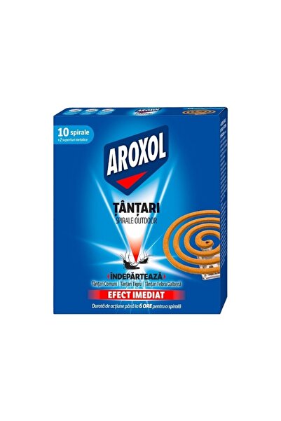 OEM Spirale anti tantari outdoor Aroxol, 10 bucati + 2 suporti metalici, prot...