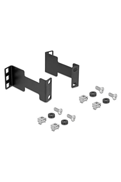 DELOCK αντάπτορας επέκτασης βάθους για rack 67272, έως 10cm, 1U, μαύρο