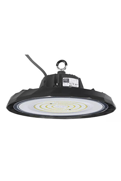 POWERTECH LED φωτιστικό καμπάνα PT-1531, 100W, 6500K, Φ30x11cm, IP65, μαύρο