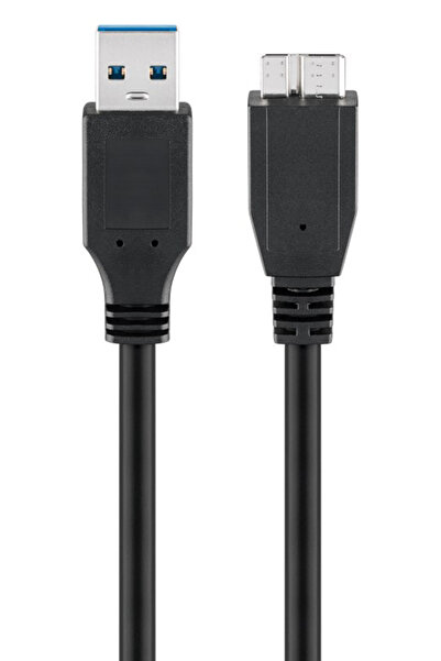 goobay καλώδιο USB 3.0 σε USB 3.0 micro Τype B 95026, 1.8m, μαύρο