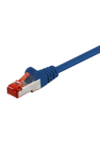goobay καλώδιο δικτύου 92452, CAT 6 S/FTP, copper, 250MHz, 0.15m, μπλε