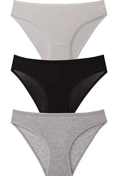 papatya lingerie سراويل داخلية ناعمة الملمس من الفيسكوز 3 قطع pw-1621 -r/8/3