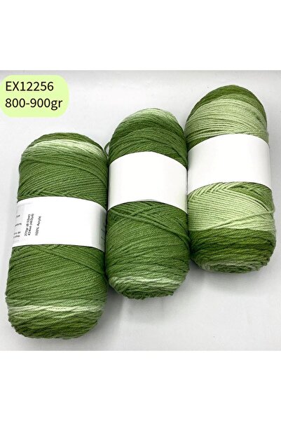 Oxford İplik İhraç Fazlası 3'lü Paket 800-900gr Akrilik Ebruli EX12256