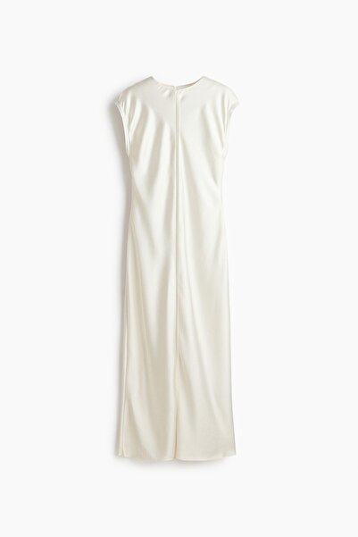 H&M Saten Midi Elbise