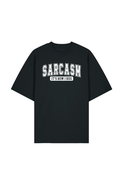 INNOVI Tricou oversized Sarcasm - Tricou Oversized Bumbac Organic, Print DTF
