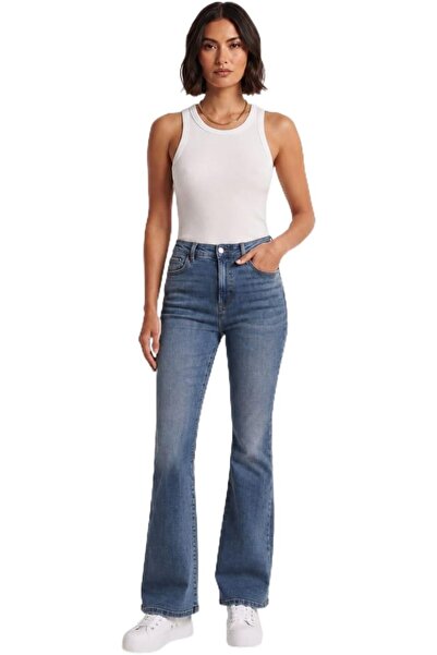 CHEVALIER FASHION Women's High Waist Flared Jeans – Stretch Denim Pants