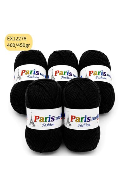 Oxford İplik Export Surplus 5-Pack 400/450 Gr Acrylic Black Ex12278
