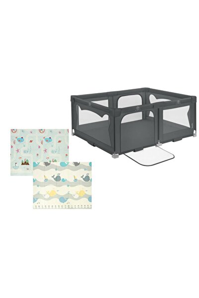 Lionelo Pachet Tarc de joaca copii, Lionelo, Florence, 150 x 180 cm, Gri si C...