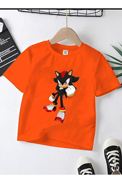 MAGORS تيشيرت للأطفال من SONIC THE HEDGEHOG بطبعة الموسم الجديد وياقة دائرية ...