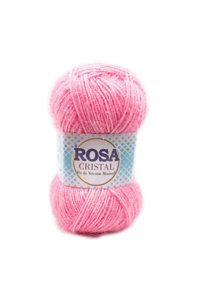 ROSA Bobina fir, 100 gr, de tricotat Cristal 266, 70% Poliester - 30% Sim, roz