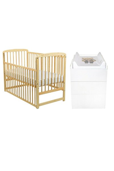 Babyneeds Set mobilier pentru copii, BabyNeeds: Patut din lemn de pin, Ola, 1...