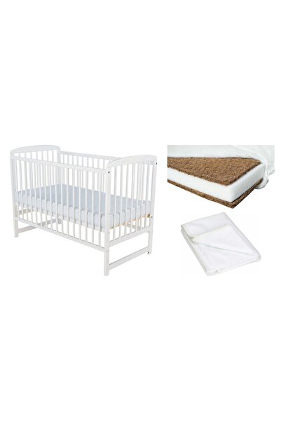Babyneeds Set Patut din Lemn OLA, Saltea Cocos Confort 120x60 cm si Protectie...