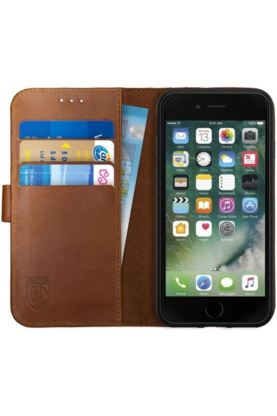 ROSSO Deluxe Δερμάτινη Θήκη Πορτοφόλι Apple iPhone 6S / 6 - Brown