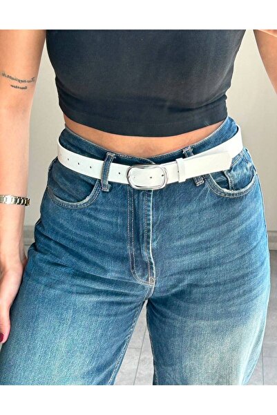 LİA KEMER Medley Silver Buckle Model Buckle Jacket Belt Dress Belt Trouser Belt