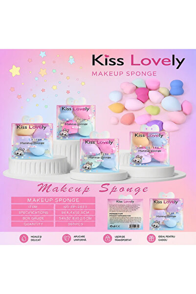 Zenorius Top Bottom Set of 4 Colored Makeup Sponges for Even Application
