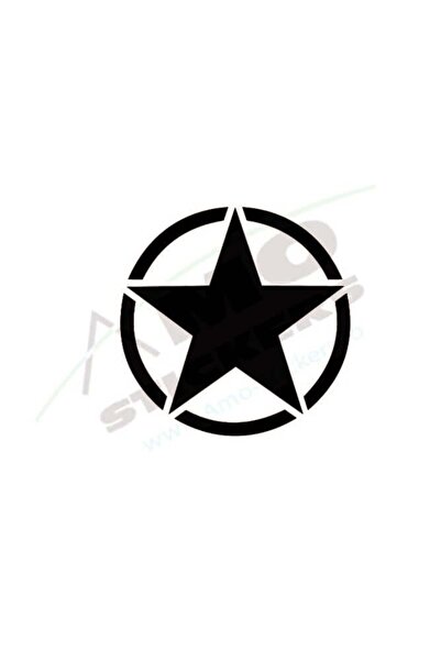 Amo-Stickers ДЖИП Стар 25см Черен