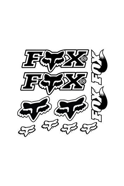 Amo-Stickers Αυτοκόλλητα Μοτοσικλέτας Red FOX Racing Σετ Άνω-Κάτω