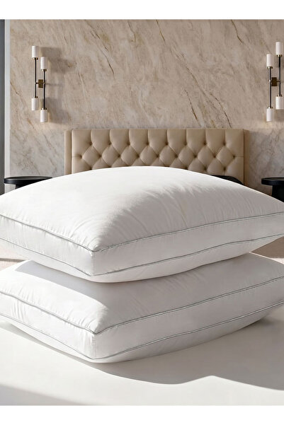 Medical Sleep 2 Pieces Bed Pillow with Double Silver Line 100% Cotton - 800 G...