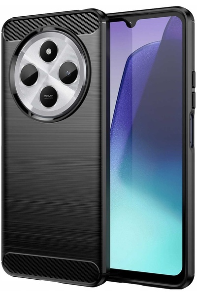 spacecase Θήκη Xiaomi Redmi 14C / Poco C75 Carbon Σιλικόνης - Black