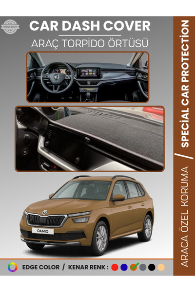 maxcarİST Skoda Kamiq Taba Torpido Örtüsü Ön Göğüs Koruma Torpido Koruma Tam ...