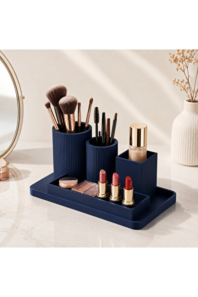 MYE TEKNOLOJİ 3D Baskı MakeUp Mini Makyaj Fırçalık Organizer - Masaüstü Makya...