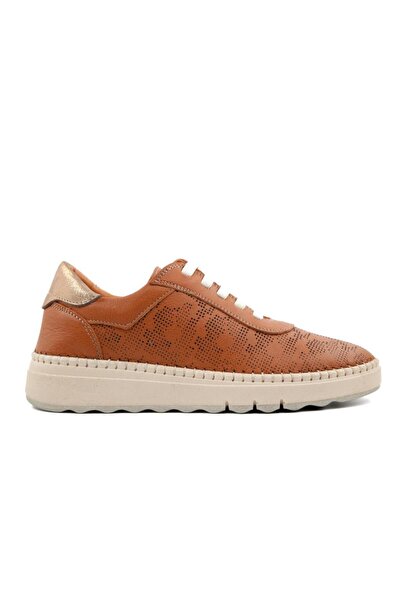 Castle Black 12506 Genuine Leather Tan Women's Daily Mother Shoes