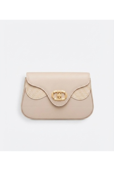 GENCATELİER Minimalist Women's Shoulder Bag with Gold Detail