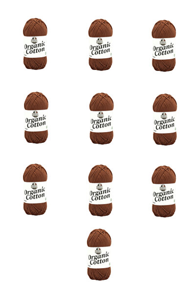 Etrofil 10 Pieces of Organic Cotton (77222) Earth Brown 100% Organic Cotton A...