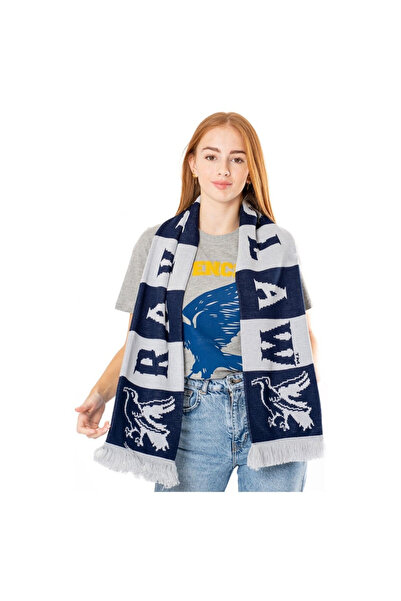 CID , Fular tricotat licenta Harry Potter Ravenclaw, cu imprimeu logo si fran...
