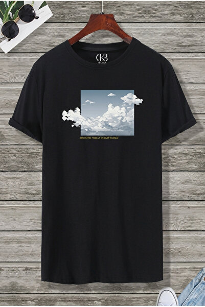 qubo sportswear & company Unisex Oversize εμπριμέ βαμβακερό μπλουζάκι με κοντ...