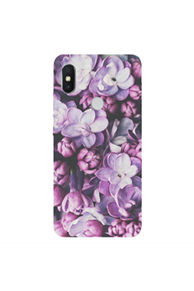 Other Xiaomi Redmi S2 Purple Flowers Transparent Silicone TPU Θήκη