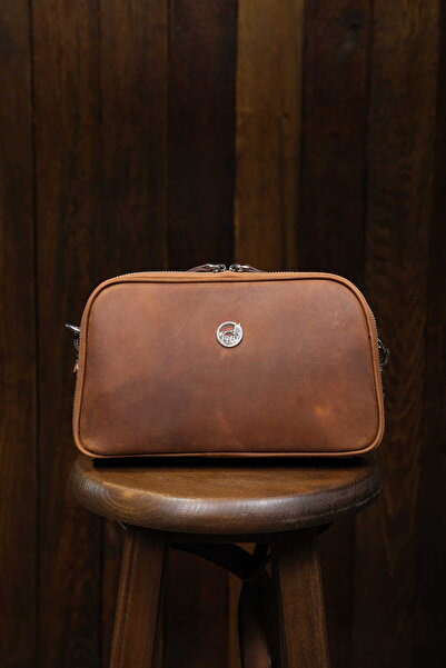en deri Genuine Leather Women's Shoulder Bag - Crossbody Bag with Compartments