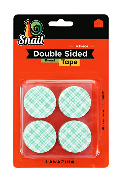 Lawazim Snail 16-Piece Round Double-Sided Mounting Tape Pads for Home and Office