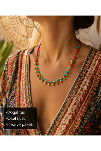 HER ŞEY NOTA www.herseynota.com Bohemian Carmela Natural Stone Bead Necklace ...