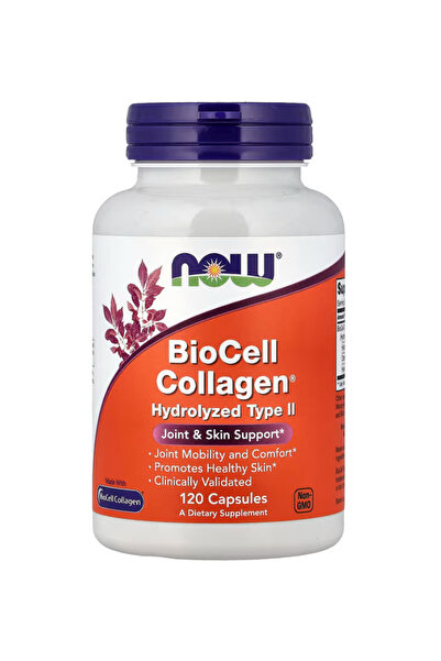 Now Foods BioCell Collagen Hydrolyzed Type II, Clinically Validated, 120 Veg ...